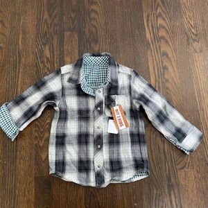 BIT’Z KIDS reversible plaid shirt sz 3-4 yrs